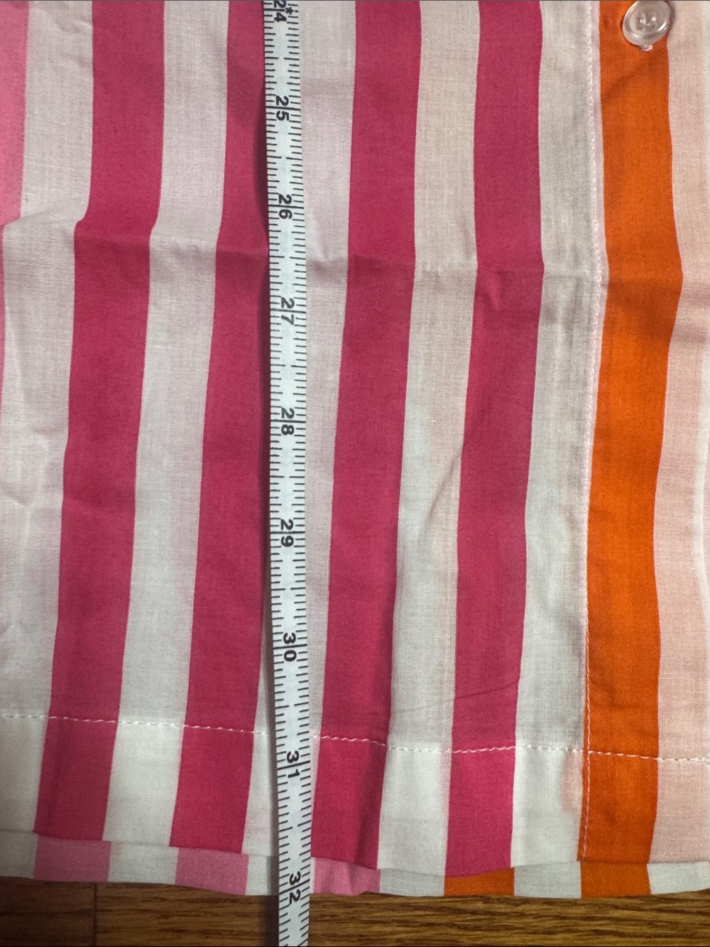 L /XL Beach Riot Pink, Orange & White Striped coverup 100% cotton - Picture 7 of 11
